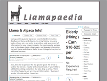 Tablet Screenshot of llamapaedia.com
